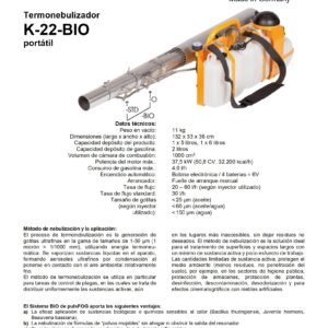 Datos técnicos K-22-BIO